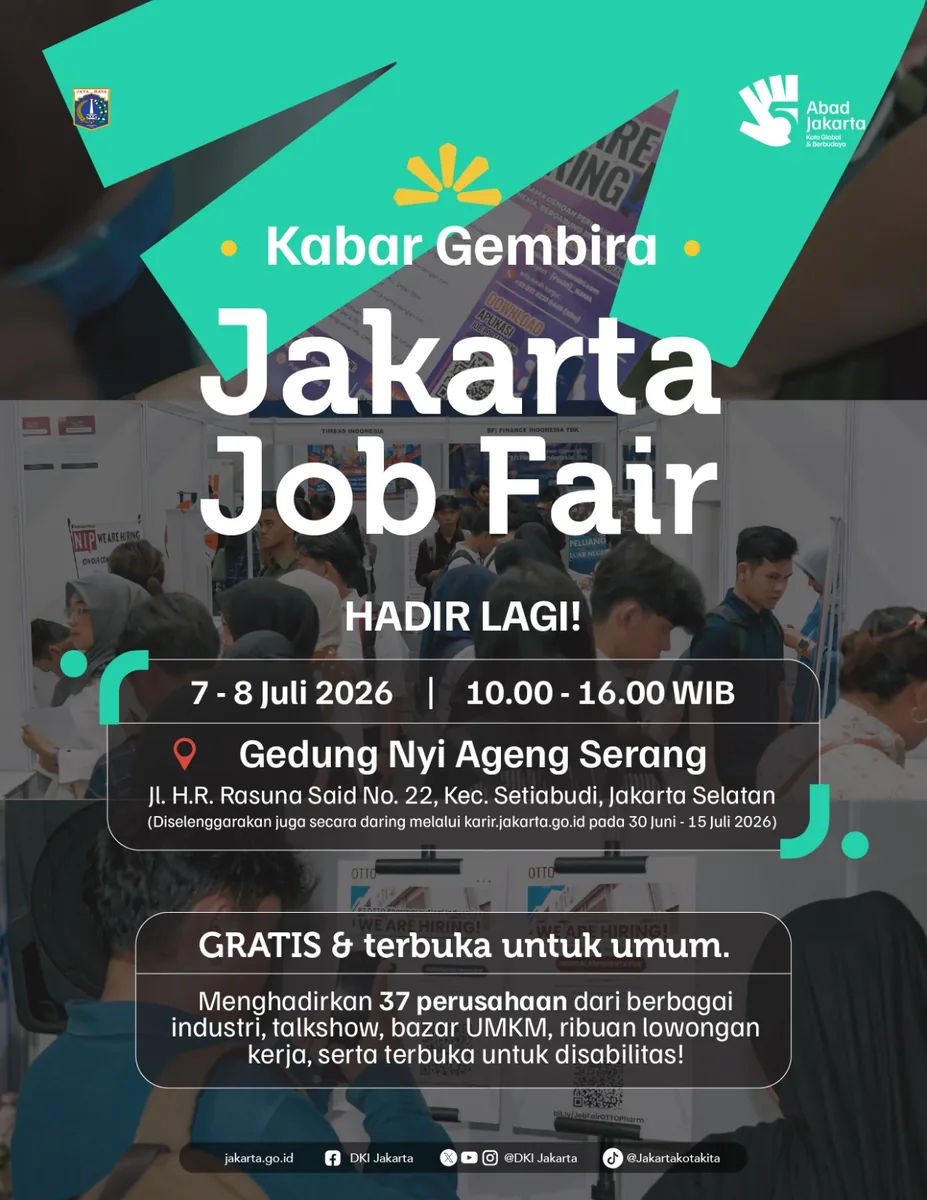 Job Fair Kabupaten Pekalongan 2026 (Suku Dinas TKTE Wilayah Kabupaten Pekalongan Barat) : 7-8 Juli 2026