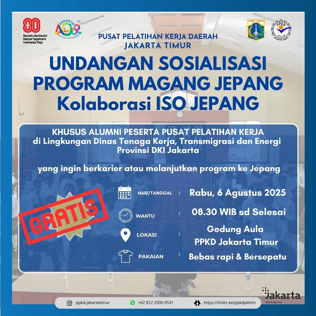 UNDANGAN SOSIALISASI PROGRAM MAGANG JEPANG – PPKD KABUPATEN PEKALONGAN